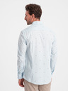 Ombre Clothing Tricou albastru deschis pentru bărbați cu model Ombre Clothing