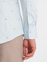 Ombre Clothing Tricou albastru deschis pentru bărbați cu model Ombre Clothing