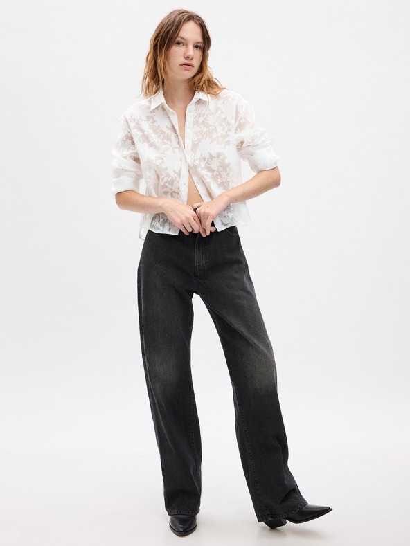 GAP Cămașă din dantelă crop GAP