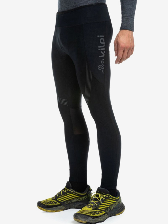 Kilpi Jambiere de alergare pentru bărbați negre Kilpi GEARS-M