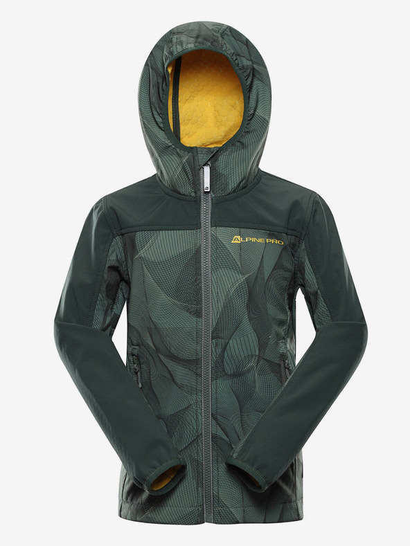 ALPINE PRO Geacă softshell pentru copii verde închis ALPINE PRO Hooro