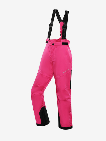 ALPINE PRO Pantaloni de schi pentru fete roz închis cu membrană ptx ALPINE PRO Osago