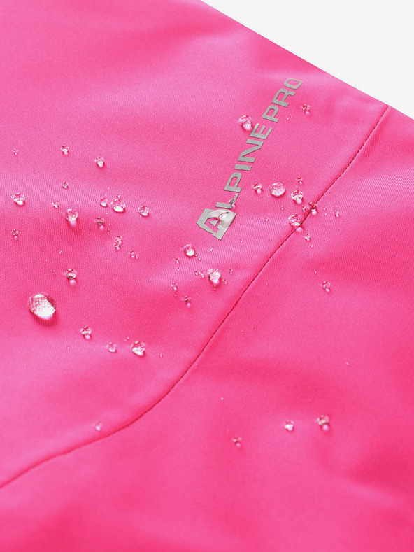 ALPINE PRO Pantaloni de schi pentru fete roz închis cu membrană ptx ALPINE PRO Osago