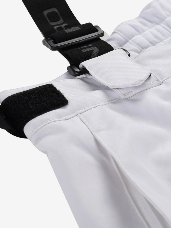 ALPINE PRO Pantaloni de schi pentru femei albi cu membrană ptx ALPINE PRO Osago
