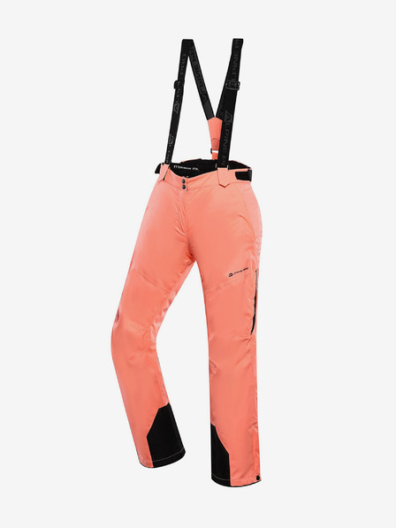 ALPINE PRO Pantaloni de schi portocalii pentru femei cu membrană ptx ALPINE PRO Osago