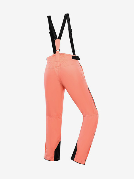 ALPINE PRO Pantaloni de schi portocalii pentru femei cu membrană ptx ALPINE PRO Osago