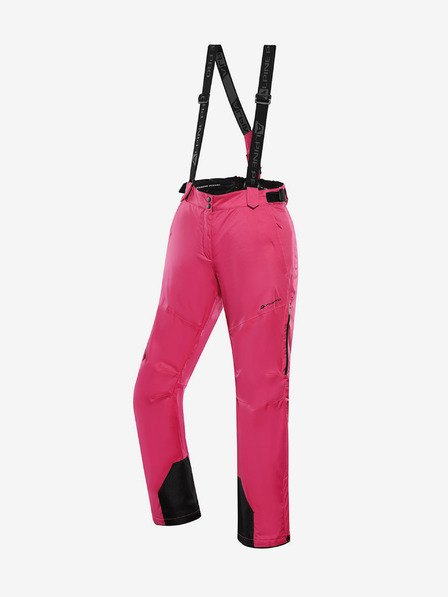 ALPINE PRO Pantaloni de schi roz închis pentru femei cu membrană PTX ALPINE PRO Osaga