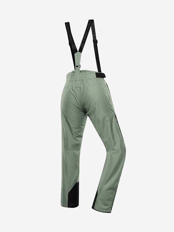 ALPINE PRO Pantaloni de schi pentru femei verzi cu membrană PTX ALPINE PRO Osaga