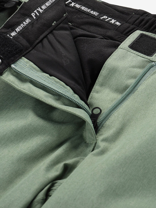 ALPINE PRO Pantaloni de schi pentru femei verzi cu membrană PTX ALPINE PRO Osaga