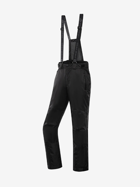 ALPINE PRO Pantaloni de schi bărbați negri cu membrană PTX ALPINE PRO Feler