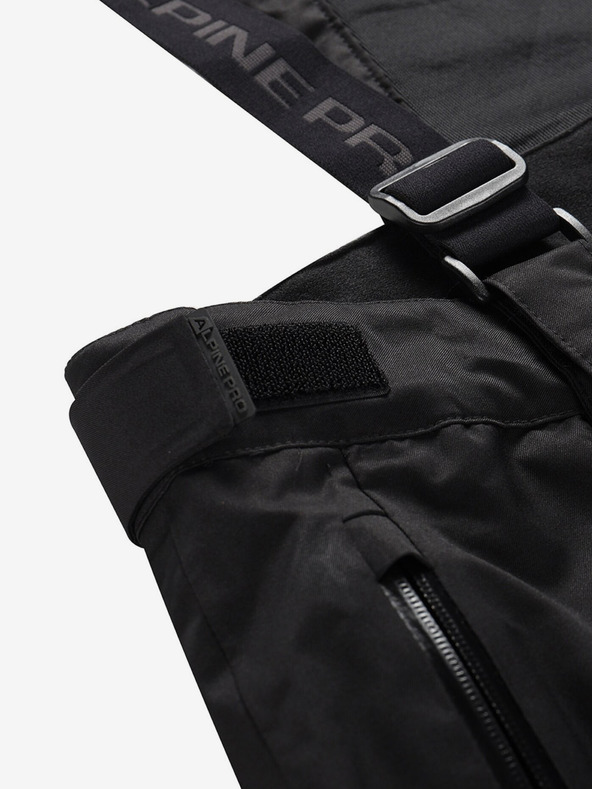 ALPINE PRO Pantaloni de schi bărbați negri cu membrană PTX ALPINE PRO Feler