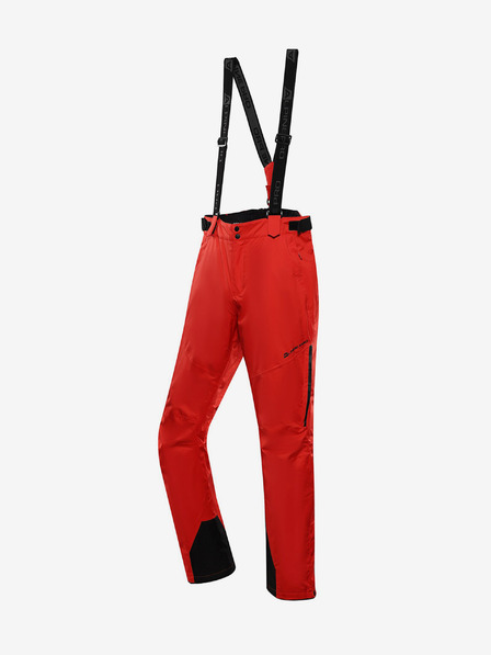 ALPINE PRO Pantaloni de schi roșii pentru bărbați cu membrană PTX ALPINE PRO Osag