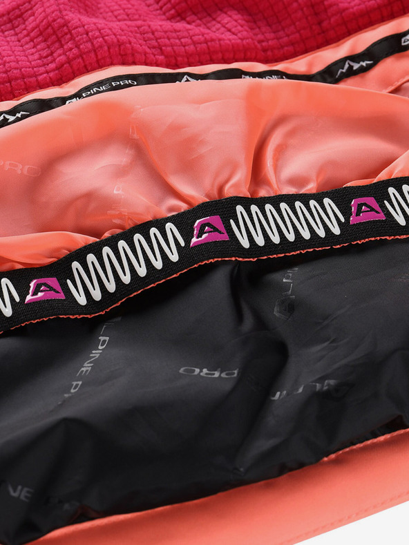 ALPINE PRO Geacă de schi portocalie și roz pentru fete, cu membrană PTX ALPINE PRO Reamo