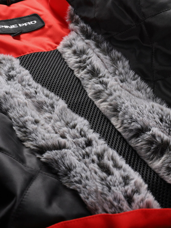 ALPINE PRO Jachetă de schi roșie de damă cu membrană PTX ALPINE PRO Olada