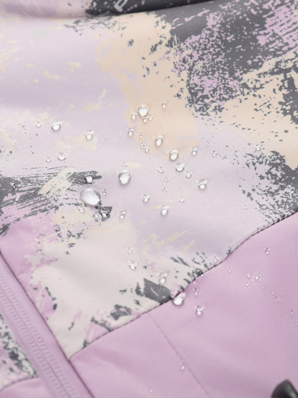 ALPINE PRO Jachetă de schi gri și violet pentru femei cu membrană PTX ALPINE PRO Uzera