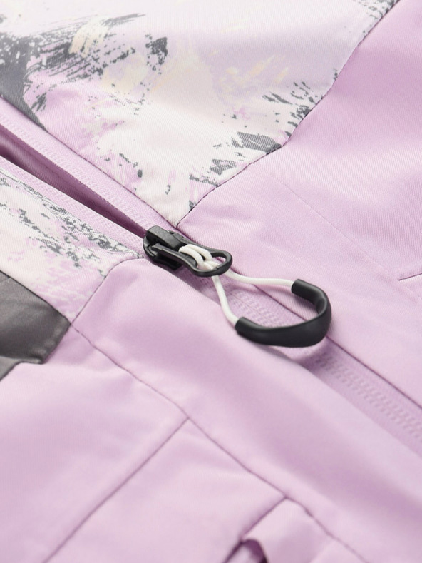 ALPINE PRO Jachetă de schi gri și violet pentru femei cu membrană PTX ALPINE PRO Uzera