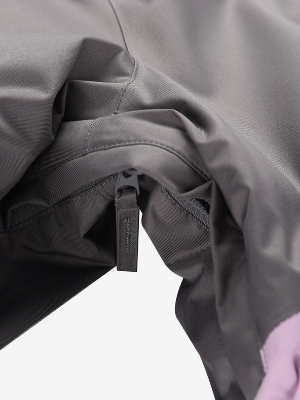 ALPINE PRO Jachetă de schi gri și violet pentru femei cu membrană PTX ALPINE PRO Uzera