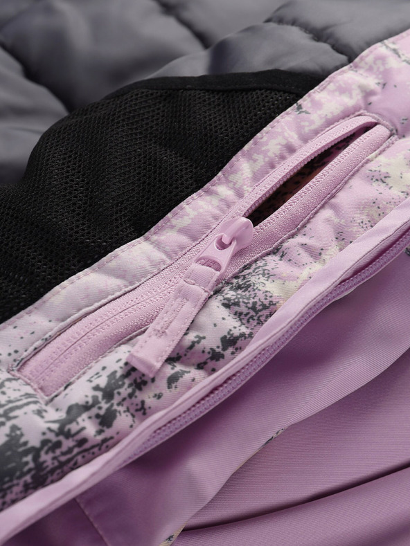 ALPINE PRO Jachetă de schi gri și violet pentru femei cu membrană PTX ALPINE PRO Uzera