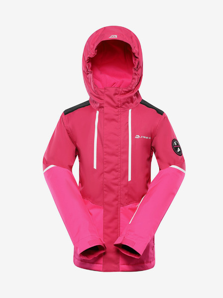 ALPINE PRO Jachetă de schi pentru fete roz închis cu membrană PTX ALPINE PRO Zaribo