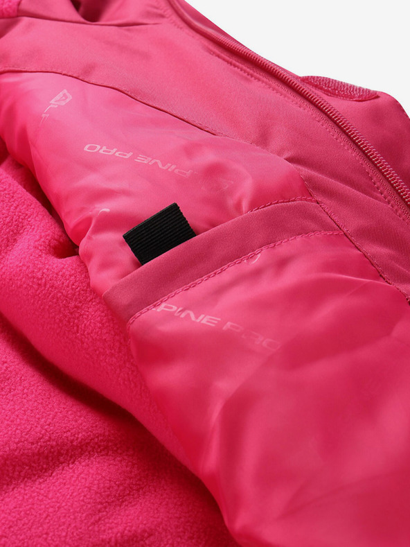 ALPINE PRO Jachetă de schi pentru fete roz închis cu membrană PTX ALPINE PRO Zaribo