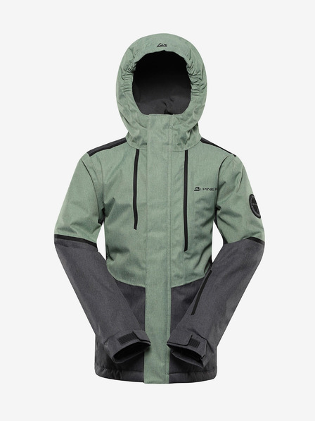 ALPINE PRO Jachetă de schi verde pentru copii cu membrană PTX ALPINE PRO Zaribo