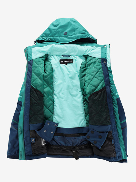 ALPINE PRO Geacă de schi verde pentru femei cu membrană PTX ALPINE PRO Zaribo