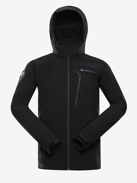 ALPINE PRO Jachetă softshell neagră pentru bărbați ALPINE PRO HOOR