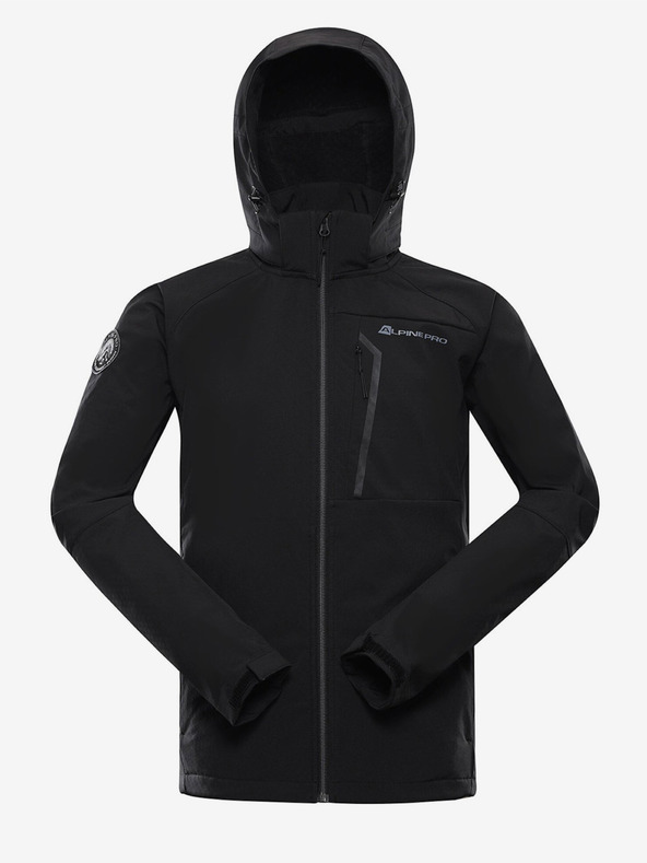 ALPINE PRO Jachetă softshell neagră pentru bărbați ALPINE PRO HOOR