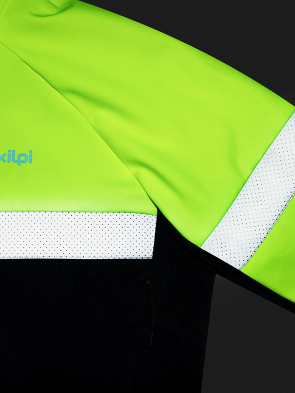 Kilpi Geacă de ciclism softshell neagră și galbenă pentru bărbați Kilpi Nereto-M