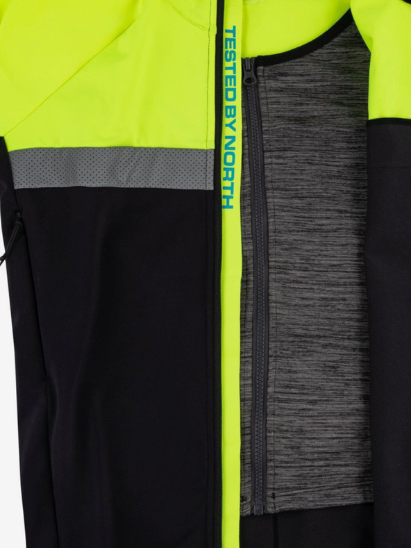 Kilpi Geacă de ciclism softshell neagră și galbenă pentru bărbați Kilpi Nereto-M
