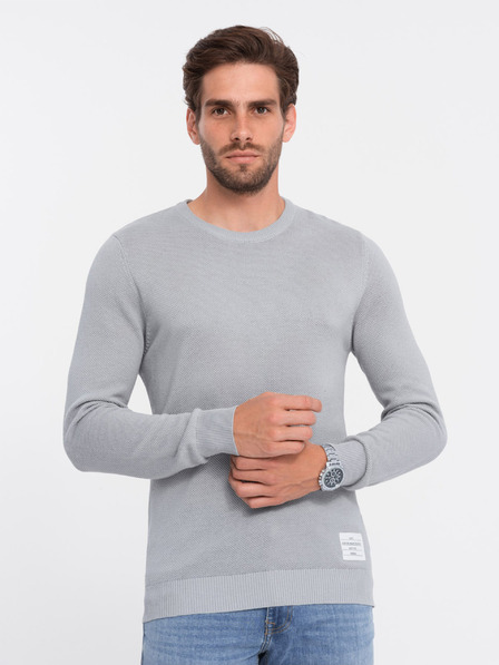 Ombre Clothing Pulover gri deschis pentru bărbați Ombre Clothing