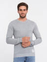 Ombre Clothing Pulover gri deschis pentru bărbați Ombre Clothing