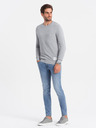 Ombre Clothing Pulover gri deschis pentru bărbați Ombre Clothing