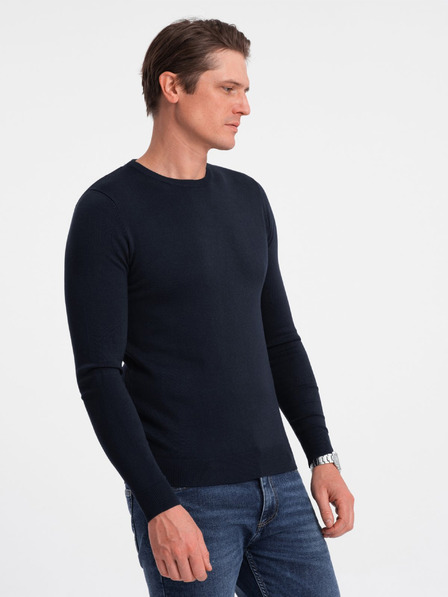 Ombre Clothing Pulover bărbați albastru închis Ombre Clothing