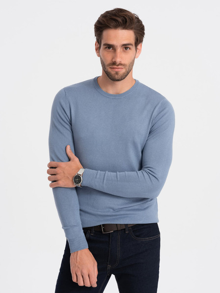 Ombre Clothing Pulover bărbați albastru deschis Ombre Clothing