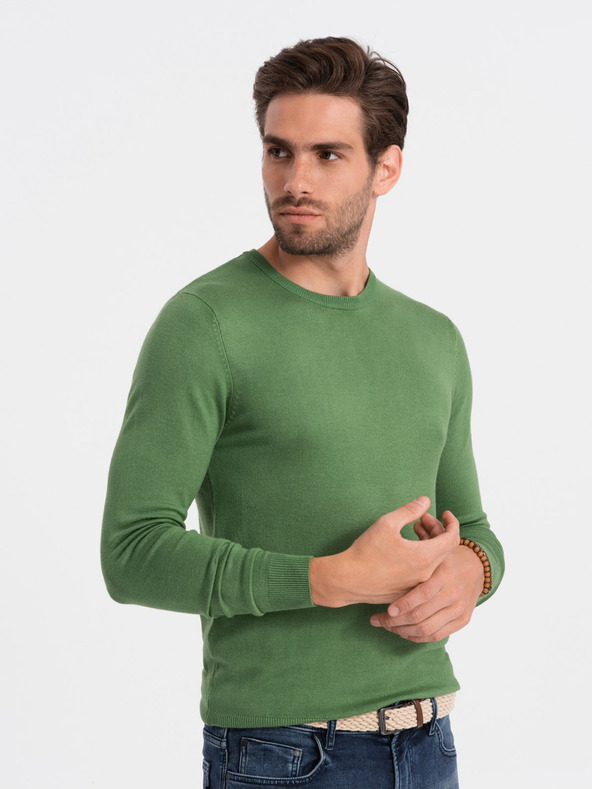 Ombre Clothing Pulover pentru bărbați verde Ombre Clothing
