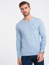 Ombre Clothing Pulover bărbați albastru deschis Ombre Clothing