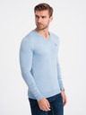 Ombre Clothing Pulover bărbați albastru deschis Ombre Clothing