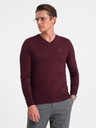 Ombre Clothing Pulover bărbătesc burgundy Ombre Clothing