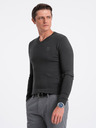 Ombre Clothing Dark Grey Pulover pentru bărbați Ombre Clothing