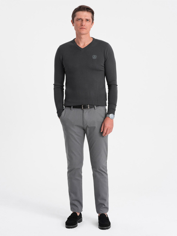 Ombre Clothing Dark Grey Pulover pentru bărbați Ombre Clothing