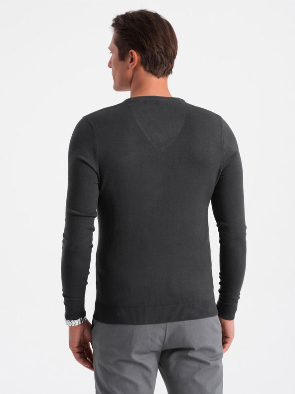 Ombre Clothing Dark Grey Pulover pentru bărbați Ombre Clothing