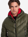 Ombre Clothing Jachetă de iarnă matlasată verde închis pentru bărbați Ombre Clothing