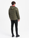 Ombre Clothing Jachetă de iarnă matlasată verde închis pentru bărbați Ombre Clothing