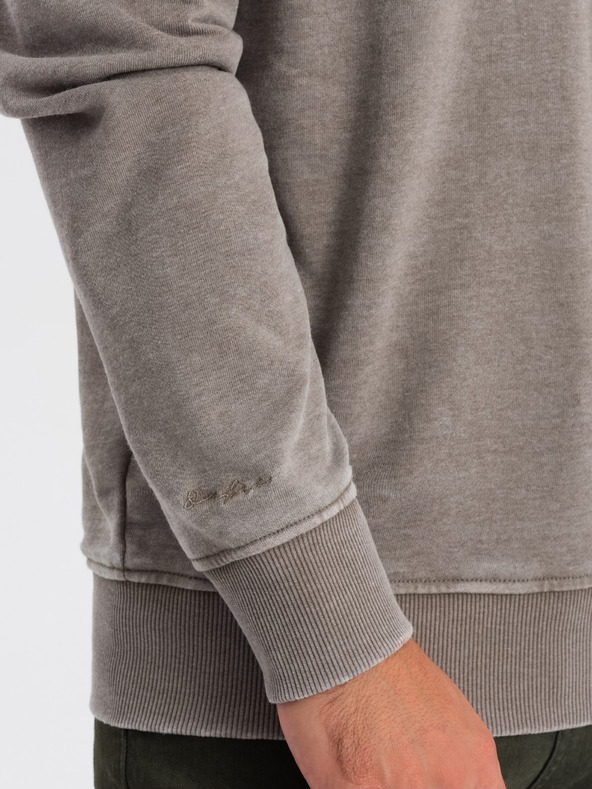 Ombre Clothing Sweatshirt bărbați bej Ombre Clothing