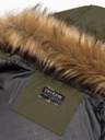 Ombre Clothing Jachetă de iarnă verde cu blană faux pentru bărbați Ombre Clothing Alaskan