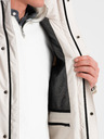 Ombre Clothing Jachetă de iarnă matlasată pentru bărbați Cream cu glugă Ombre Clothing