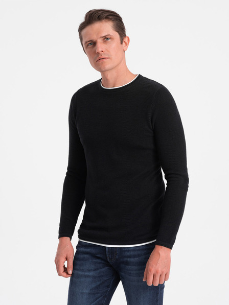 Ombre Clothing Pulover negru Ombre Clothing pentru bărbați