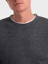 Ombre Clothing Dark Grey Pulover pentru bărbați Ombre Clothing