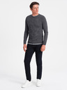 Ombre Clothing Dark Grey Pulover pentru bărbați Ombre Clothing